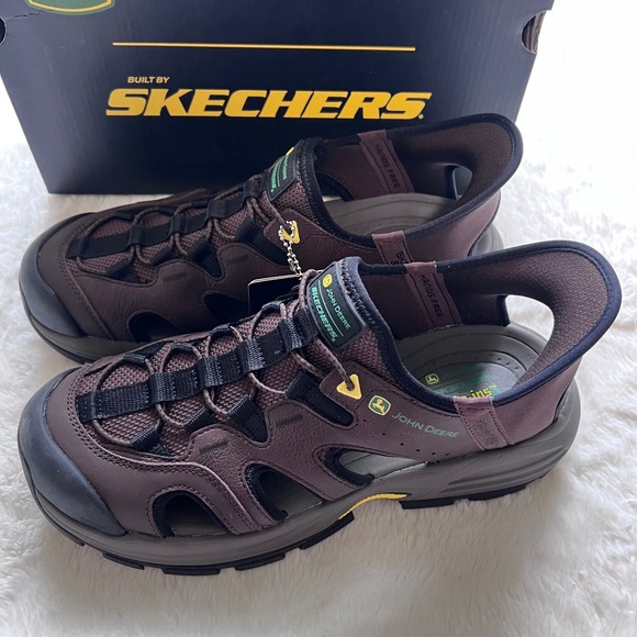 Skechers Men John Deere Slip-ins Fairport-Dumars Fisherman Sandals Brown Size 8 main image 9
